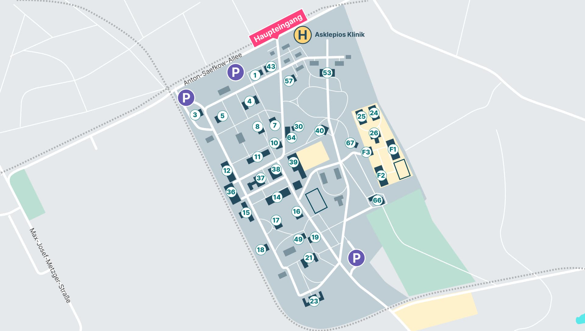 Klinikplan Asklepios Fachklinikum Brandenburg