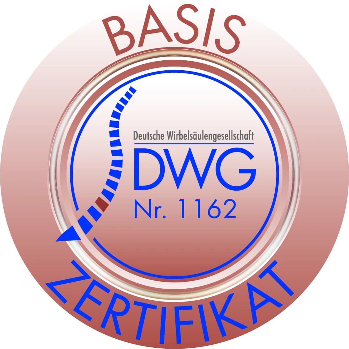Das Motiv zeigt das DWG Basis Zertifikat Nr. 1162.
