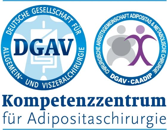 Das Motiv zeigt die Zertifizierung Adipositaszentrum