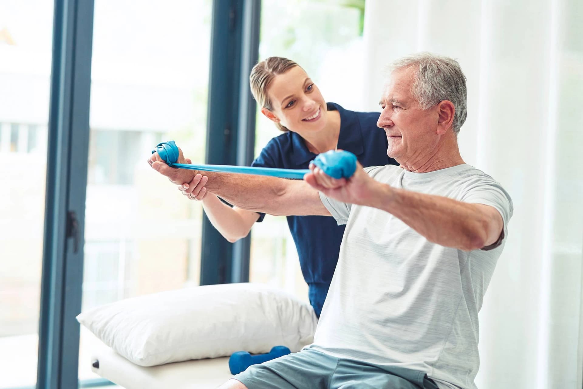Sport, Physiotherapie, Prähabilitation, Übung, Therapeutin