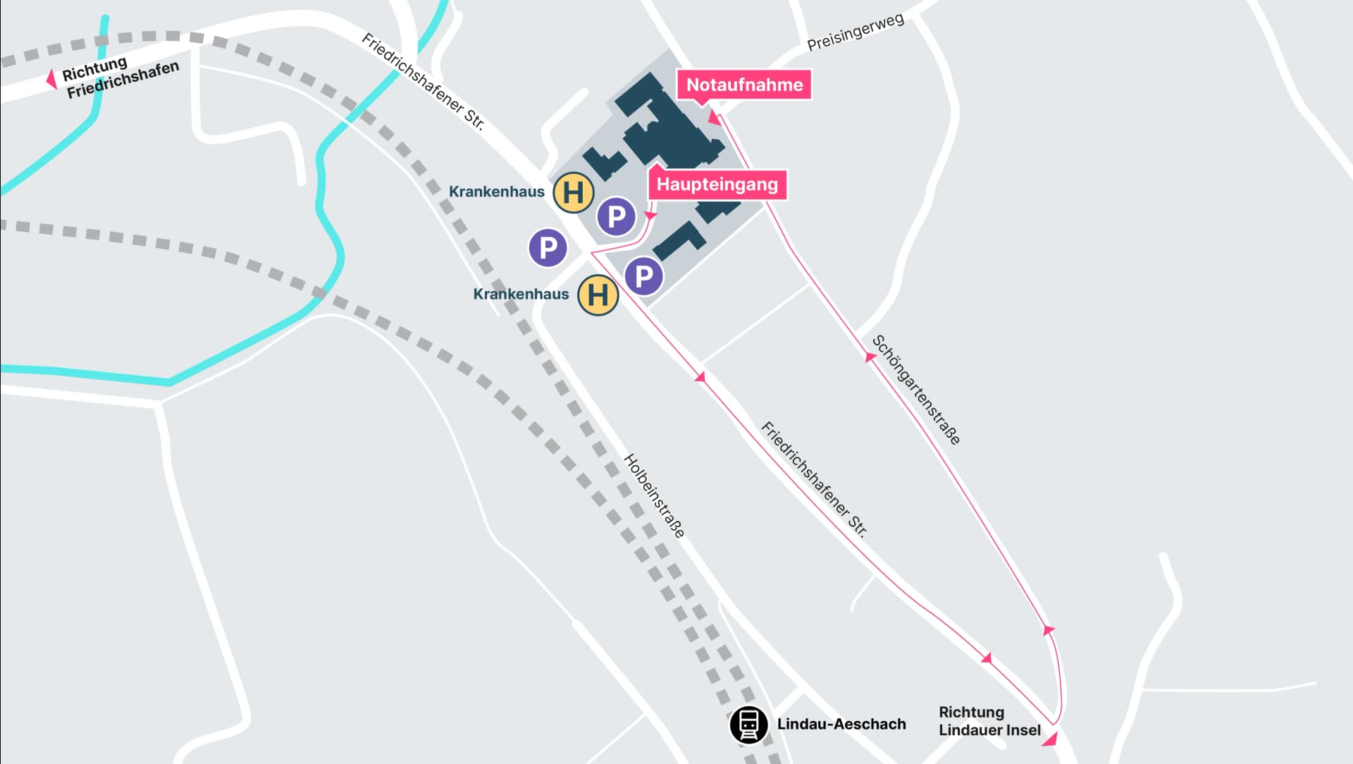 Klinikplan der Asklepios Klinik Lindau