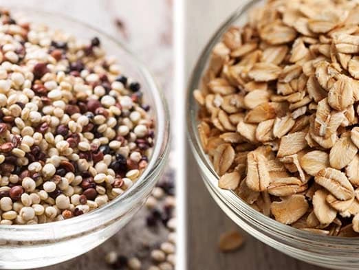 Bild: Quinoa und Hafer