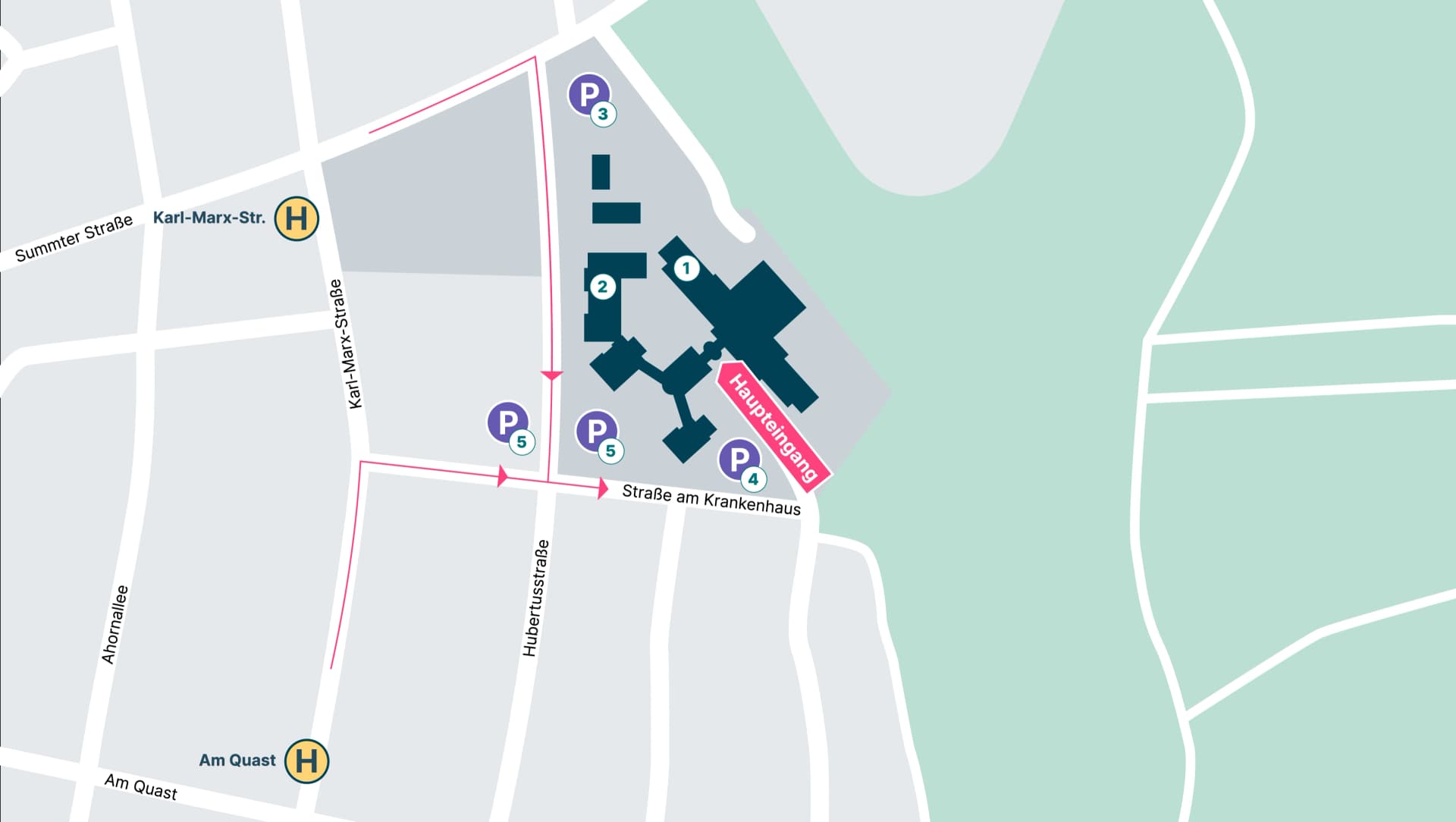 Klinikplan der Asklepios Klinik Birkenwerder