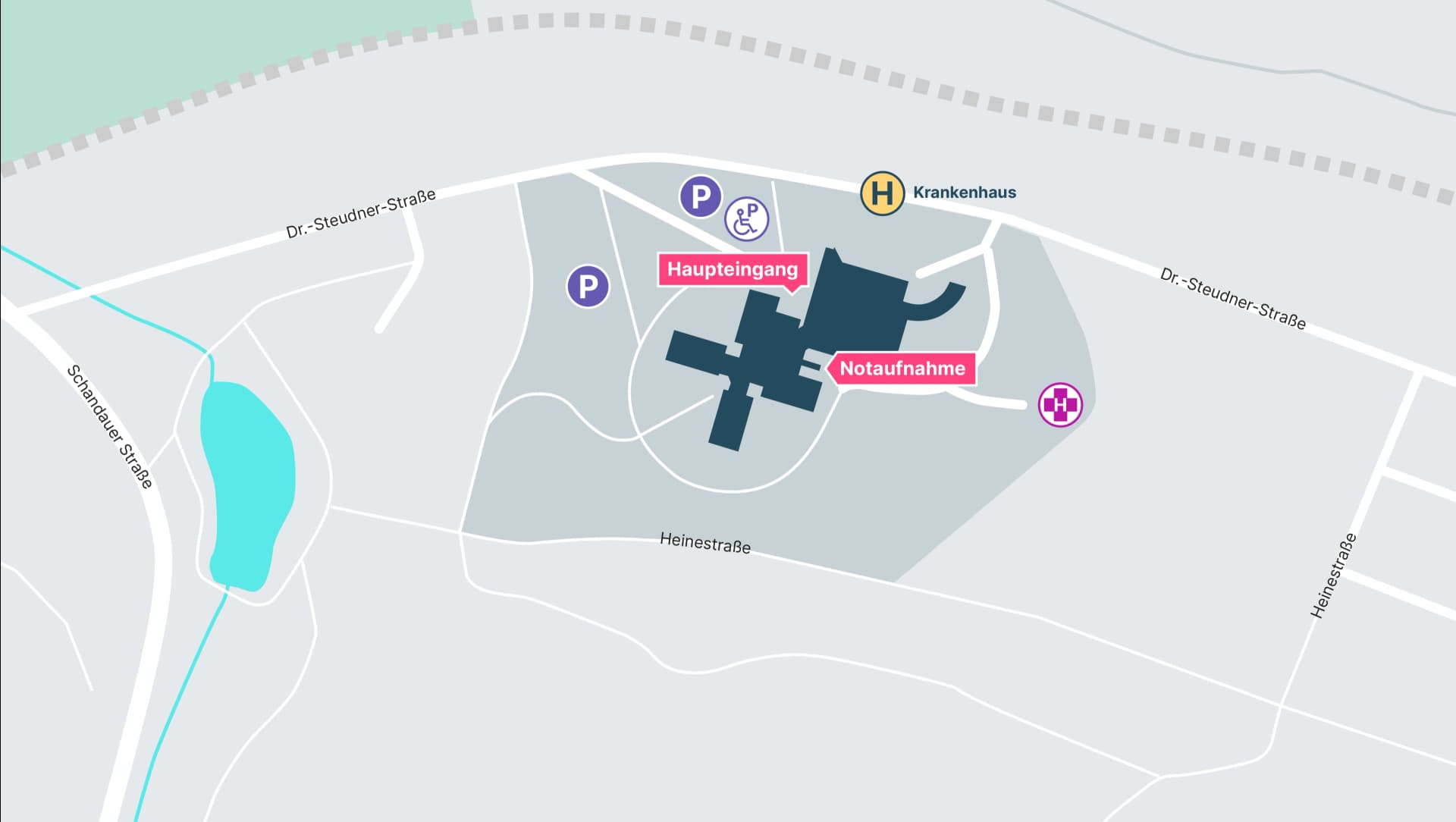 Klinikplan der Asklepios Klinik Sebnitz