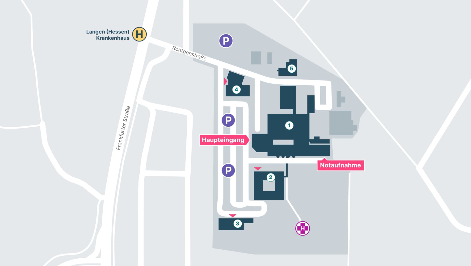 Klinikplan der Asklepios Klinik Langen