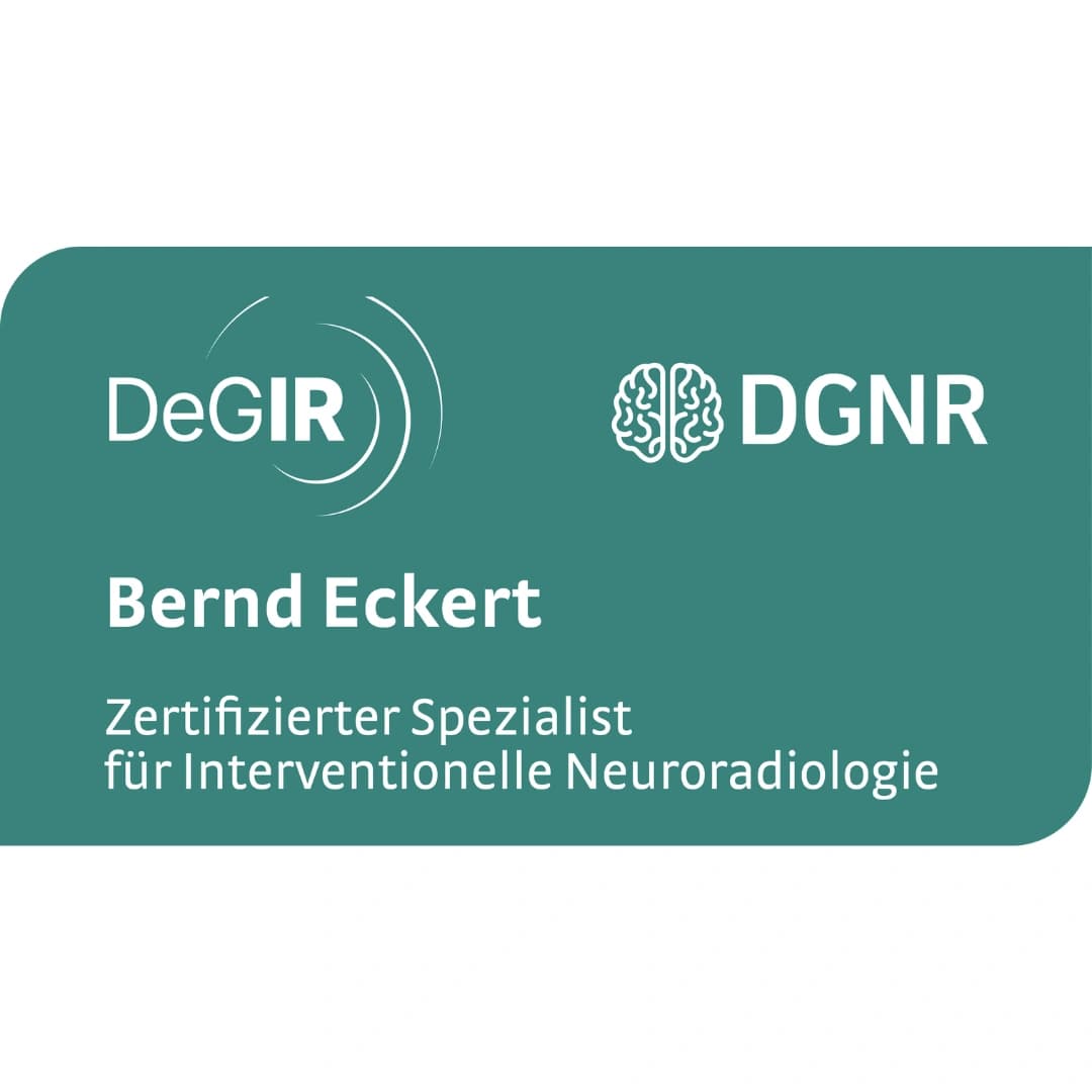 Siegel der DGNR für Prof. Bernd Eckert – Interventionelle Radiologie