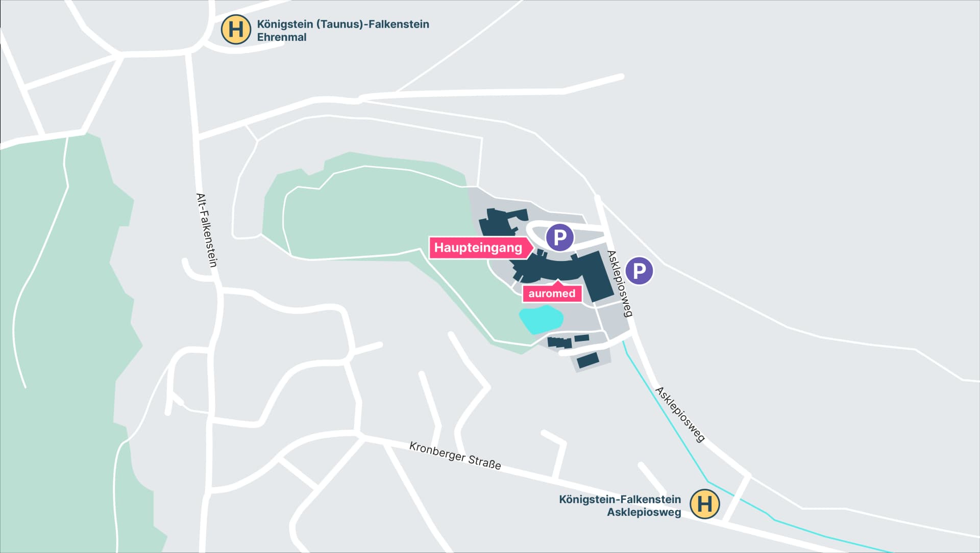 Klinikplan der Asklepios Klinik Falkenstein
