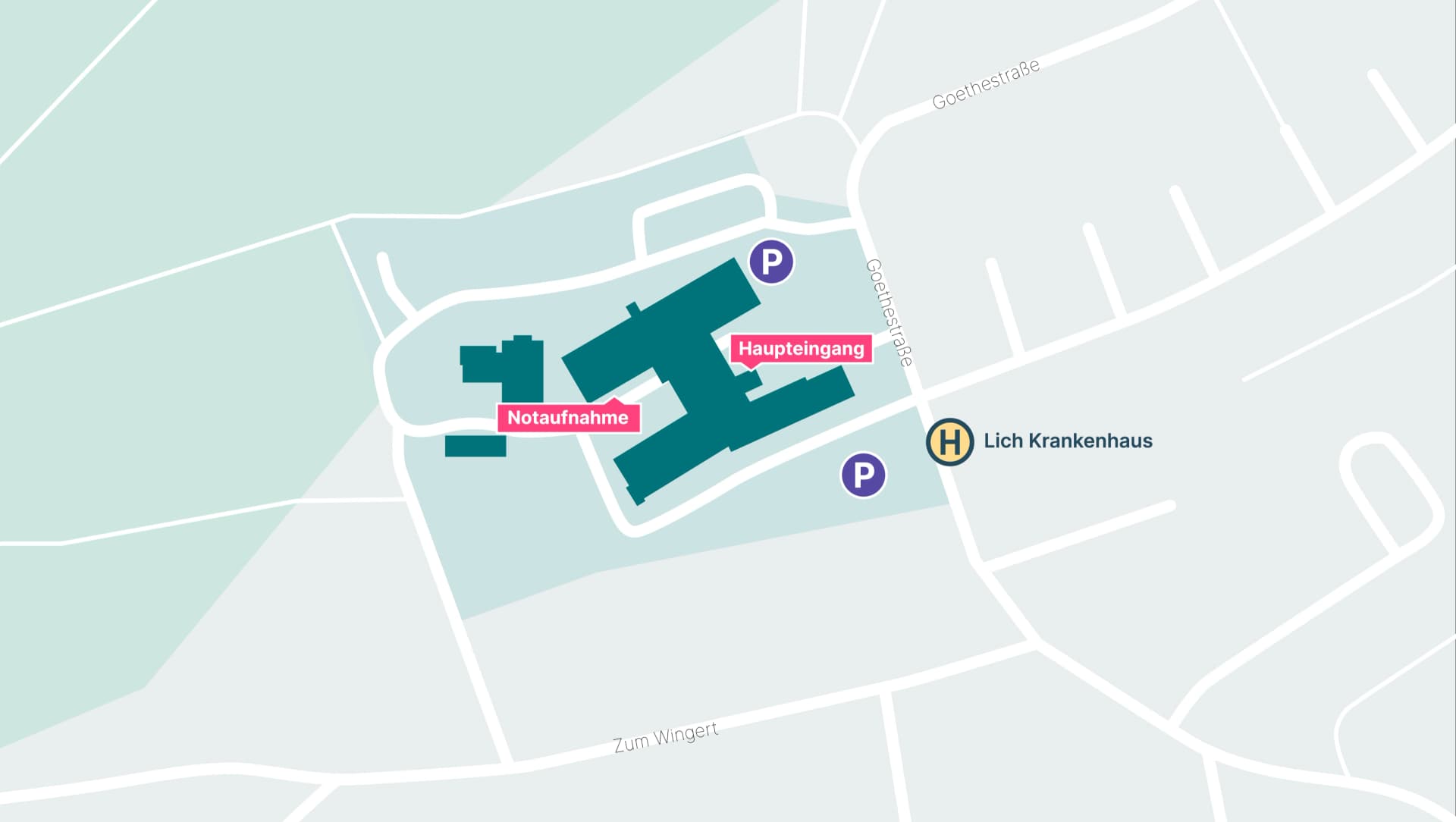Klinikplan der Asklepios Klinik Lich