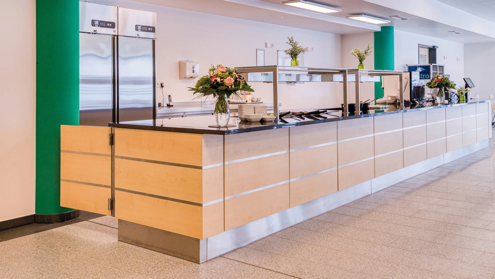 Der Tresen für das Buffet in der Neurologie