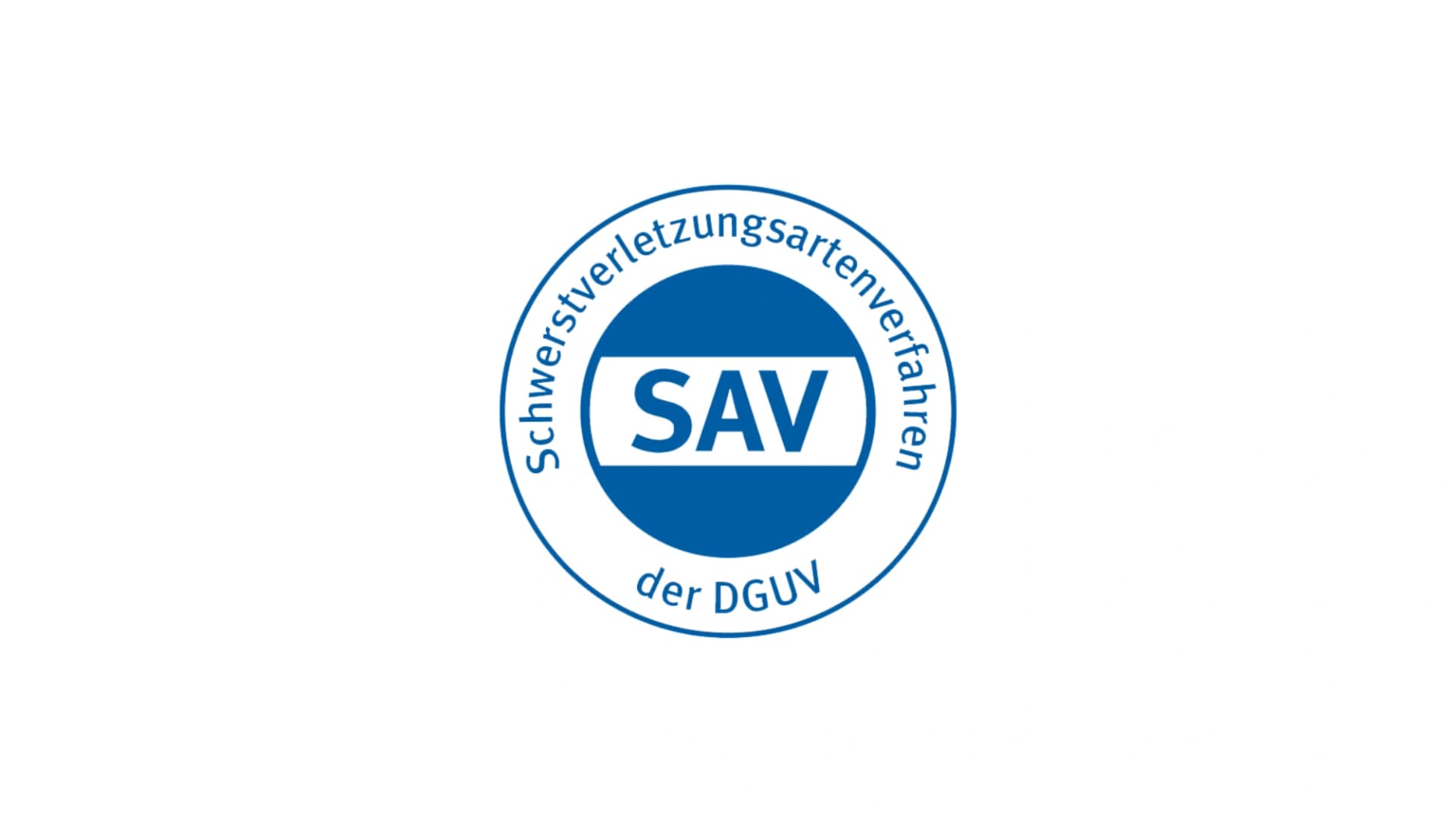 Das Bild zeigt das Logo zum Schwerstverletztenartenverfahren. Die Asklepios Klinik St. Georg ist am Schwerstverletzungsartenverfahren (SAV) der Deutschen Gesetzlichen Unfallversicherung beteiligt und damit berechtigt, Schwerstunfallverletzte für die gesetzliche Unfallversicherung zu versorgen.