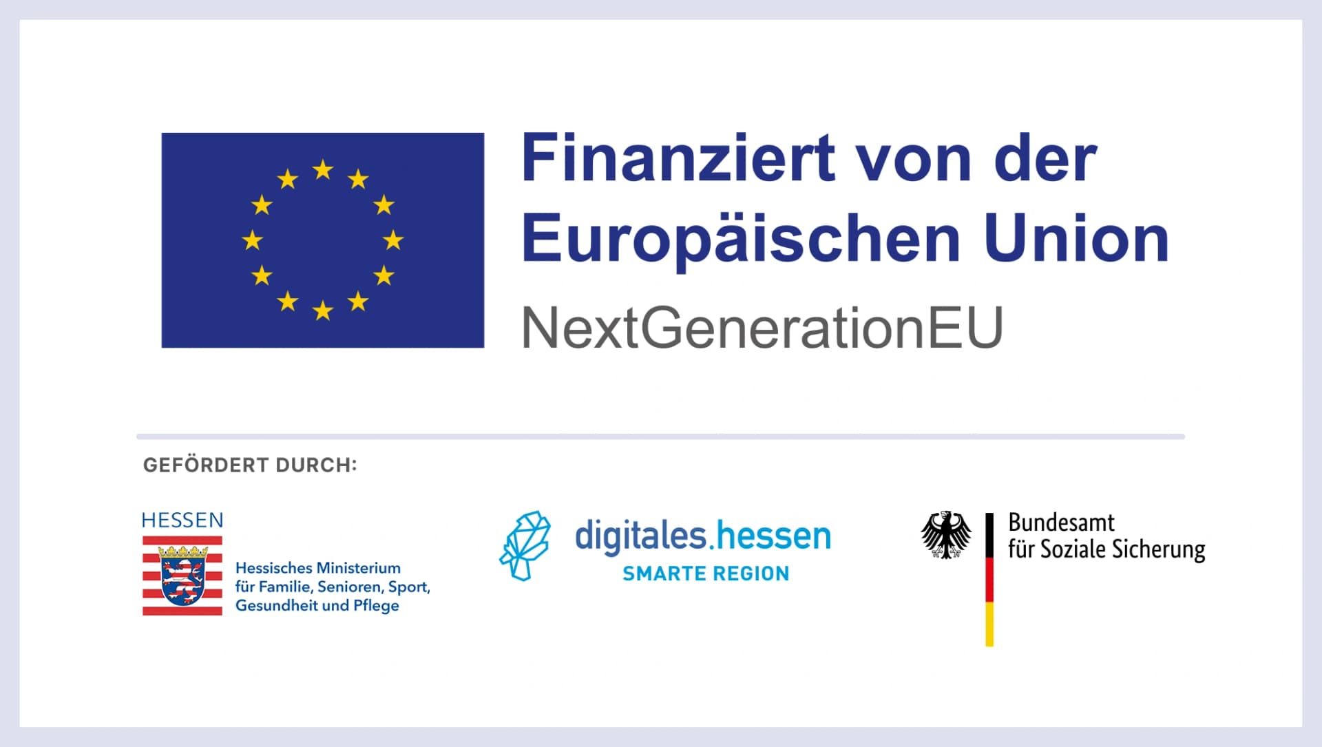 Das Bild umfasst eine Logocollage aus den Logos EU, KHZF, Hessen, Bund