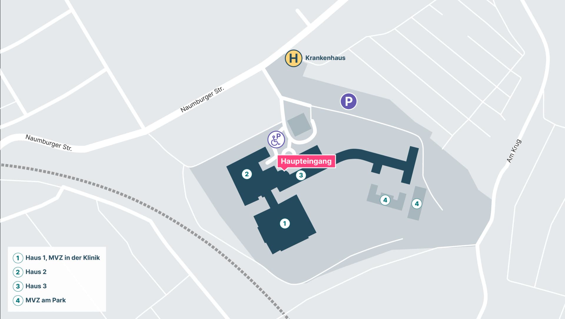 Klinikplan der Asklepios Weissenfels Klinik