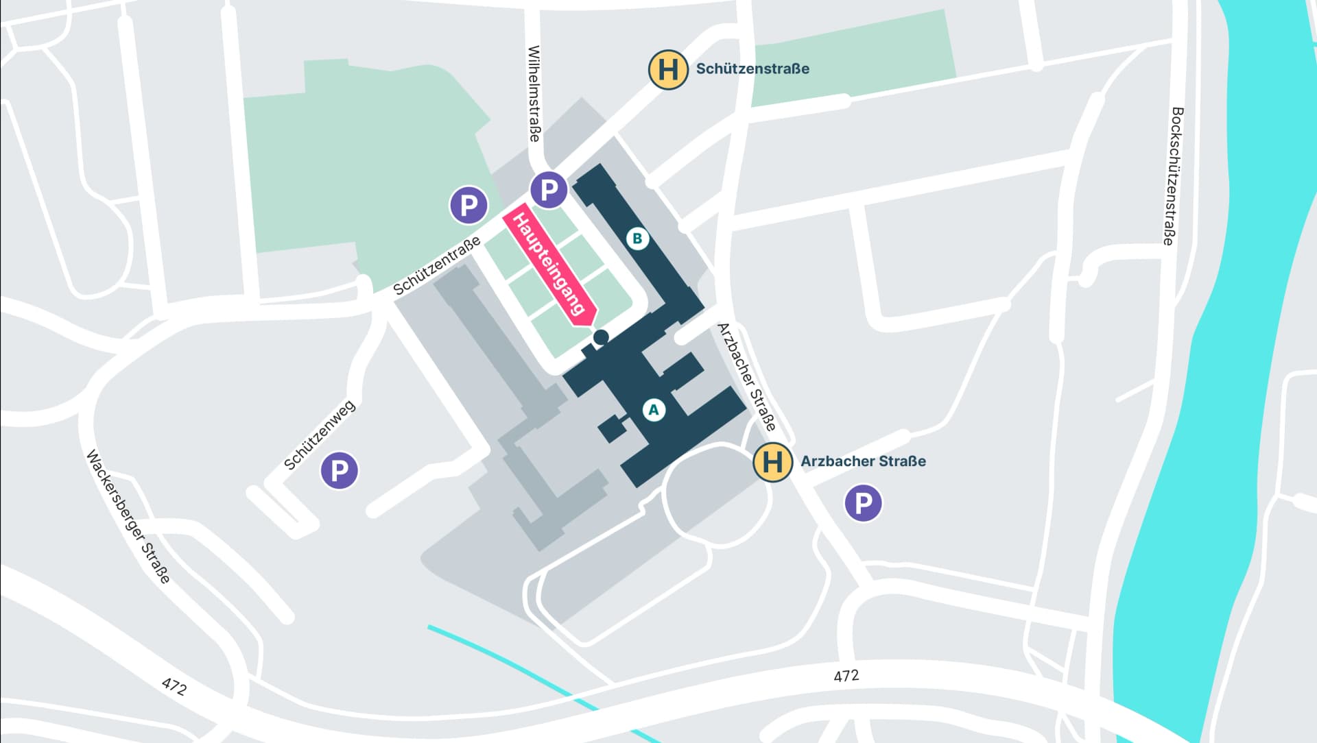 Klinikplan der Asklepios Stadtklinik Bad Tölz