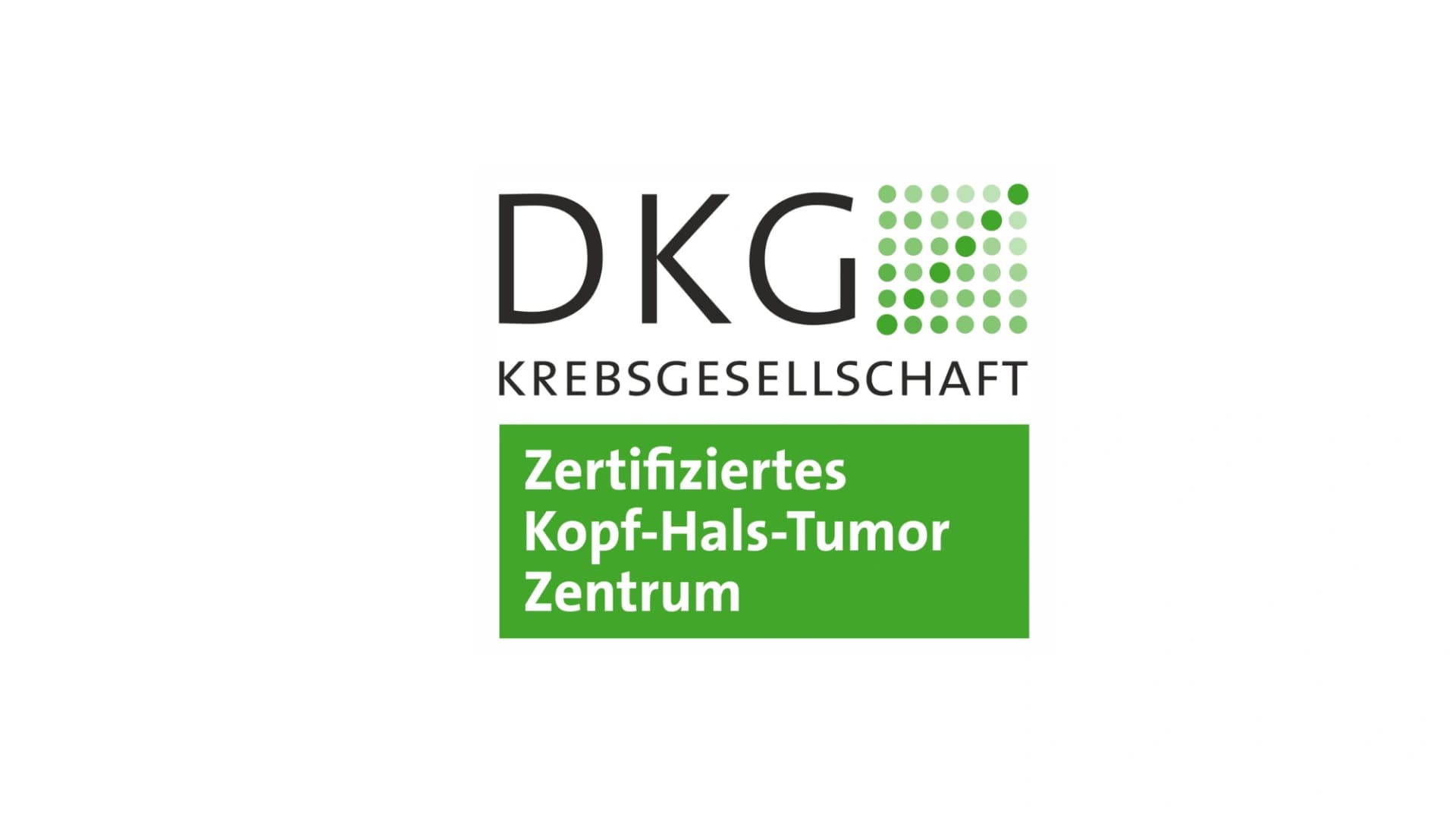 Das Bild zeigt das Logo "Zertifiziertes Kopf-Hals-Tumorzentrum" der Deutschen Krebsgesellschaft.