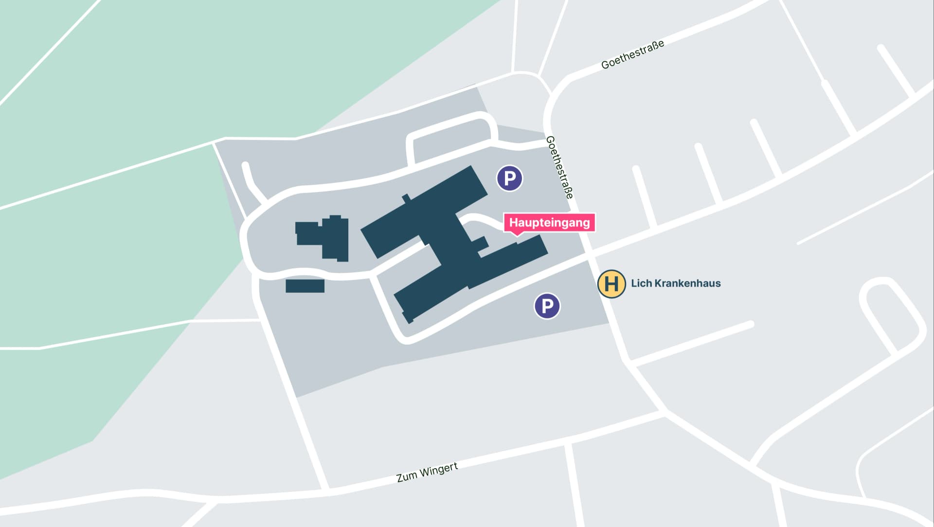 Bild: Lageplan des Asklepios MVZ Lich