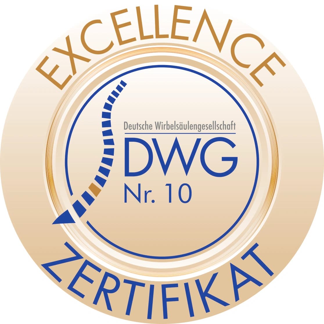 Das Motiv zeigt ein Zertifikat der DWG Nummer 10.