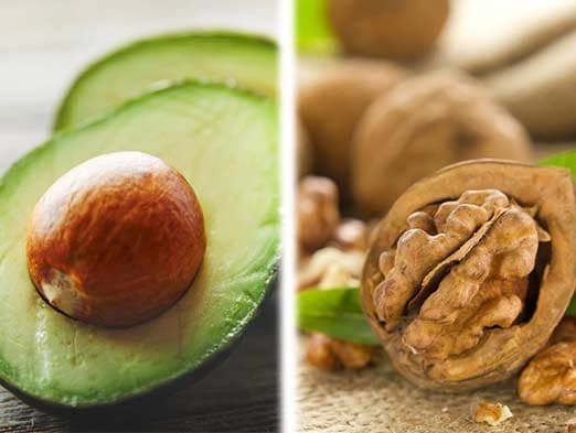 Bild: Avocados und Walnüsse