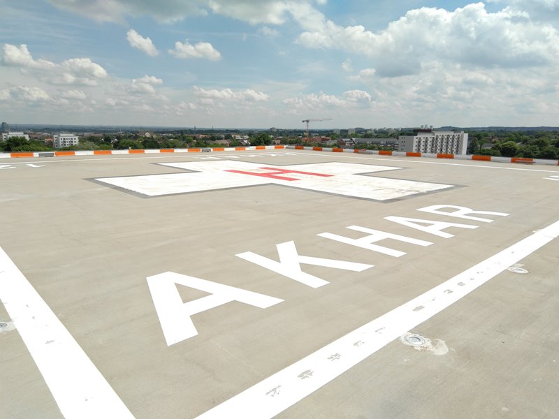 Hubschrauberlandeplatz Asklepios Klikikum Harburg Bild: Hubschrauberlandeplatz