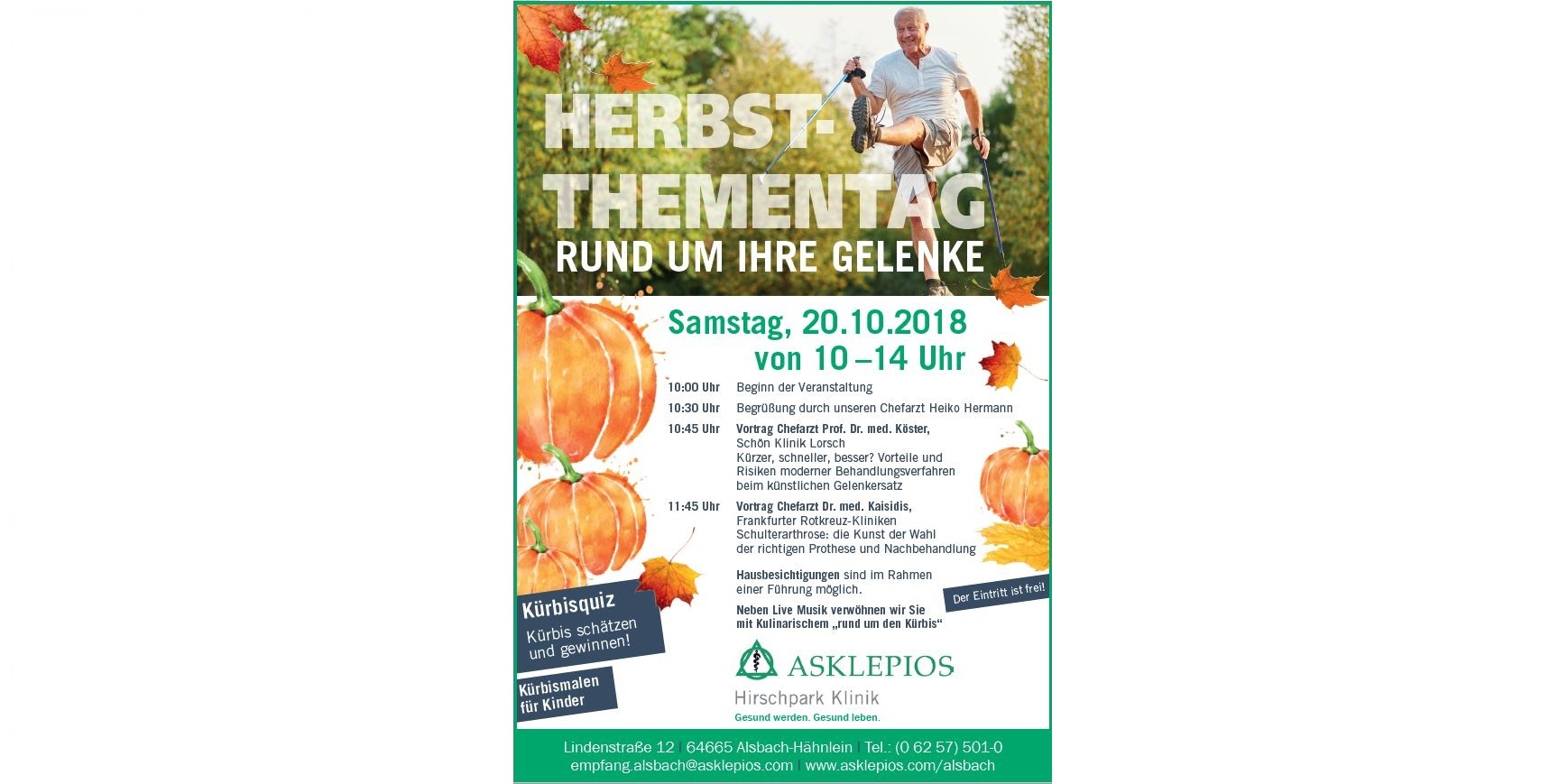 Herbst - Thementag Plakat Einladung zum Tag der offenen Tür