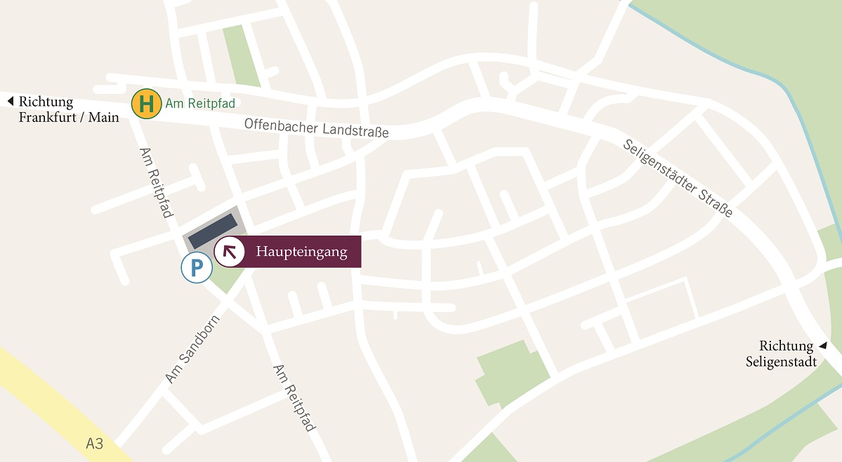 Lageplan Tagesklinik Seligenstadt Lageplan Tagesklinik Seligenstadt