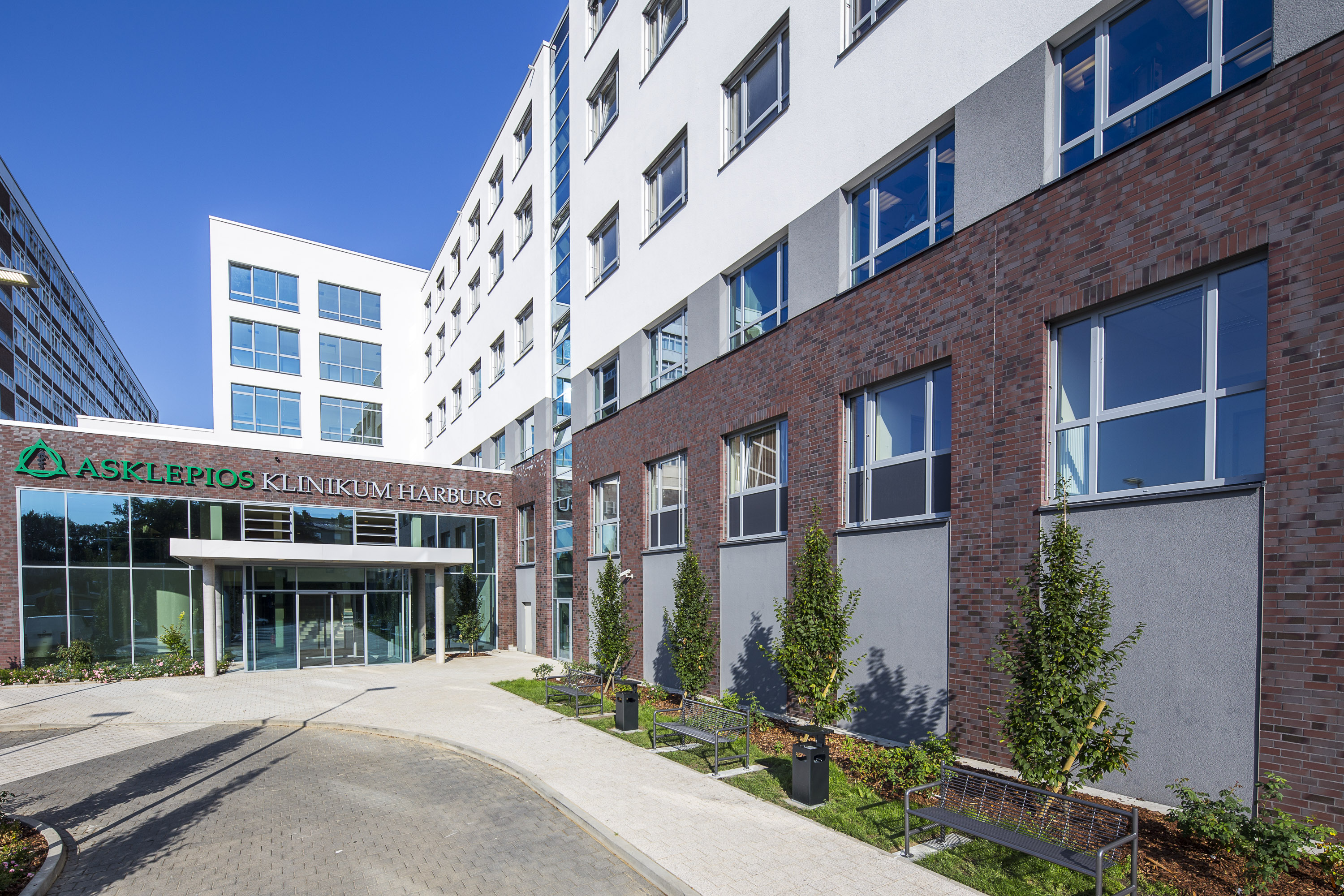 Außenansicht Asklepios Klinikum Harburg Haupteingang Asklepios Klinikum Harburg