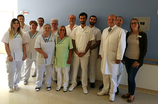 Seite an Seite für die Patienten: Das Team der allgemein-viszeralchirurgischen Abteilung am Asklepios Klinikum in Kandel Hier war das Team Prof. Wenger
