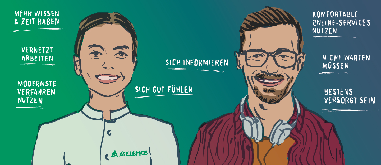 Illustration zur Digitalisierung bei Asklepios Bild: Illustration zur Digitalisierung bei Asklepios