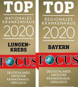 Top regionales Krankenhaus Bayern und top nationales Krankenhaus Lungenkrebs
