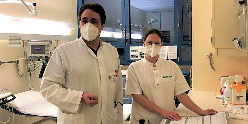 Stefanie Dörig mit Chefarzt Dr. Christian Glöckner Stefanie Dörig mit Chefarzt Dr. Christian Glöckner