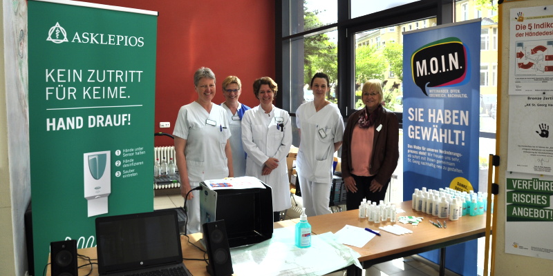 Das Hygiene-Team der Asklepios Klinik St. Georg am Hygienewelttag 2019 Teamfoto Hygiene