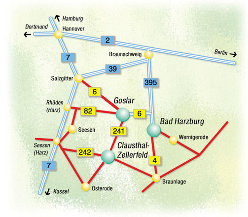 Anfahrt-Clausthal-Zellerfeld Anfahrt-Clausthal-Zellerfeld