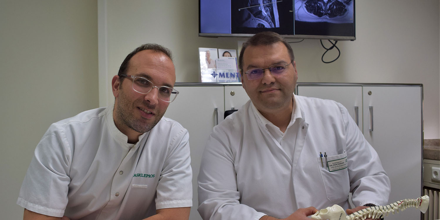 PD Dr. Konstantinos Kafchitsas (re.) und Evripidis Spanidis. PD Dr. Konstantinos Kafchitsas (re.) und Evripidis Spanidis.