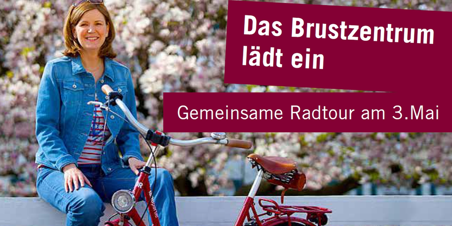 Einladung Radtour Brustzentrum BILD: Einladungskarte für die Radtour des Brustzentrums
