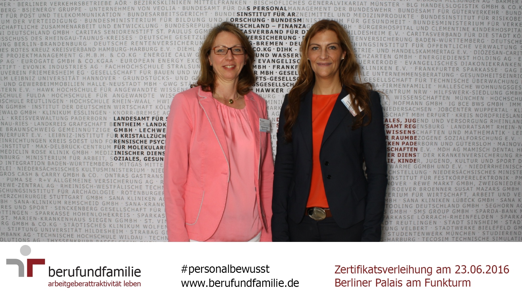 Zertifikatsverleihung Beruf und Familie 2016 Beruf und Familie 2016