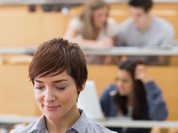 Studentin im Hörsaal Bild: Studentin im Hörsaal