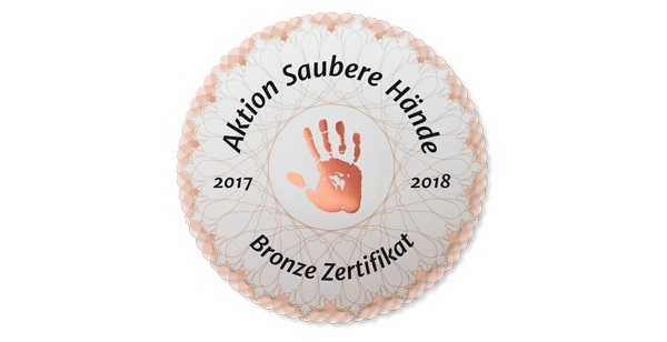 Bronze Zertifikat Aktion Saubere Hände Bild: Bronze Zertifikat Aktion Saubere Hände
