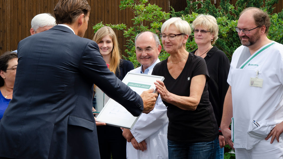 Übergabe Asklepios Award 2019 Asklepios Award 2019 Innovation