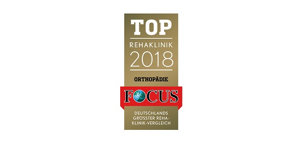 TOP Reha 2018 Bild: Focus Auszeichnung TOP Reha 2018 Orthopaedie