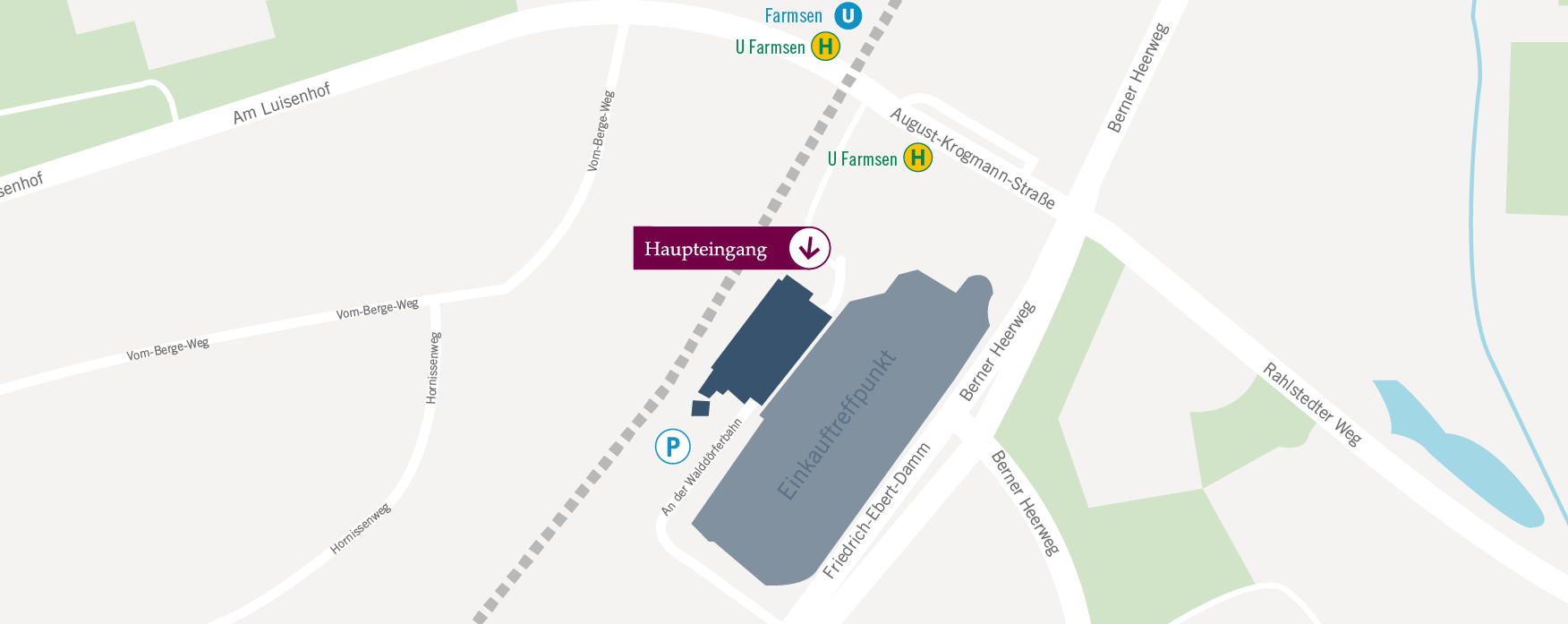 Bild: Lageplan Medicum Standort Farmsen Detailansicht