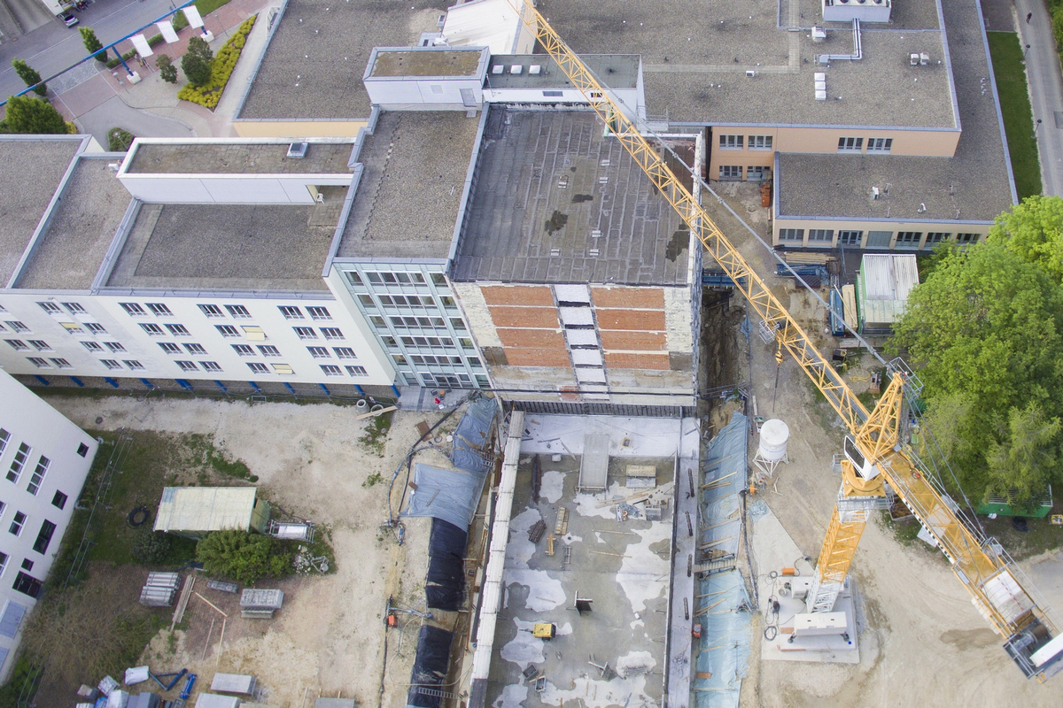 Baustelle Bad Abbach Vogelperspektive Neubau Asklepios Bad Abbach