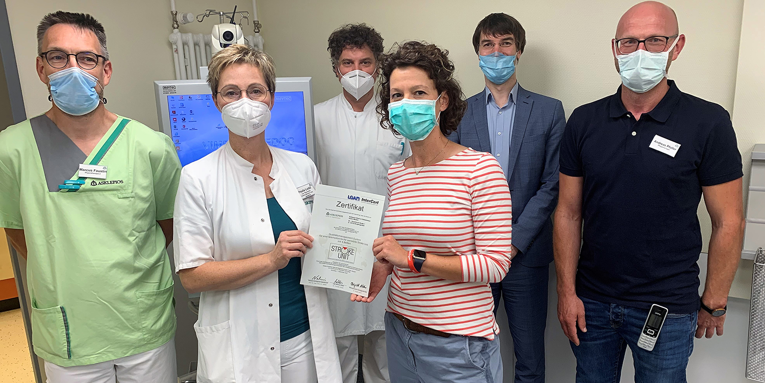 Asklepios Klinik im Städtedreieck als telemedizinisch vernetzte Stroke-Unit erneut zertifiziert Asklepios Klinik im Städtedreieck als telemedizinisch vernetzte Stroke-Unit erneut zertifiziert