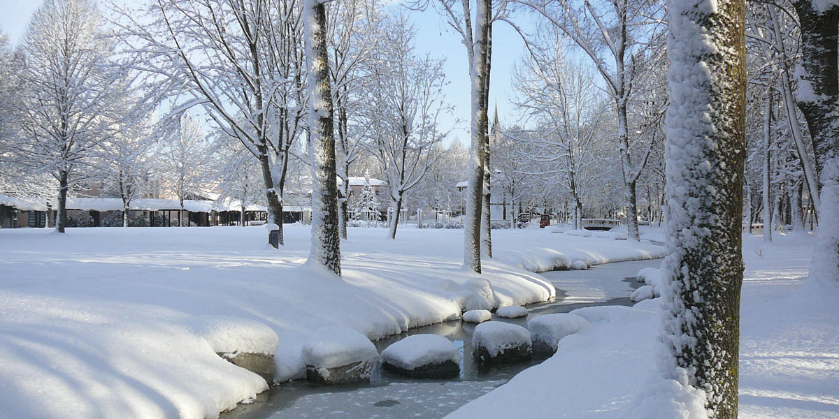 Bad Abbach Kurpark Winter Kurpark Asklepios Klinikum